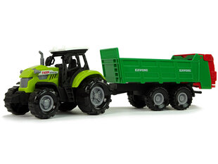 Traktor koos haagisega Green Farm Sound hind ja info | Poiste mänguasjad | kaup24.ee