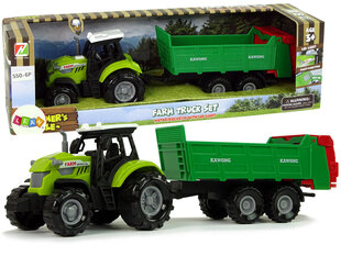 Traktor koos haagisega Green Farm Sound hind ja info | Poiste mänguasjad | kaup24.ee
