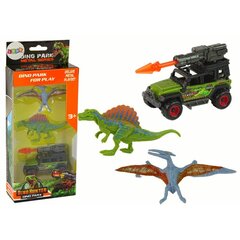 Dinosaurused maastikuoranži raketifiguuride komplektiga LeanToys цена и информация | Игрушки для мальчиков | kaup24.ee