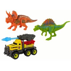 Dinosauruste ja raketiautode figuurikomplekt, kollane цена и информация | Игрушки для мальчиков | kaup24.ee