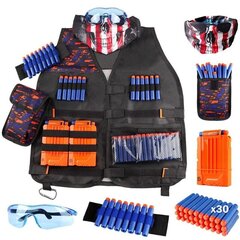 NERF komplekt, vest, 30 noolt, prillid hind ja info | Poiste mänguasjad | kaup24.ee