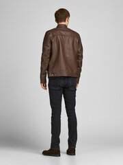 JACK & JONES мужская куртка из искусственной кожи 12147218*02, коричневый/choc 5715106702608 цена и информация | Мужские куртки | kaup24.ee