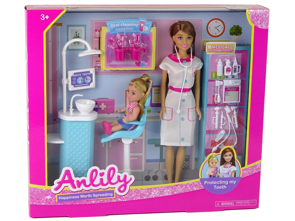 Hambaarstist nukk tarvikutega Anlily цена и информация | Tüdrukute mänguasjad | kaup24.ee