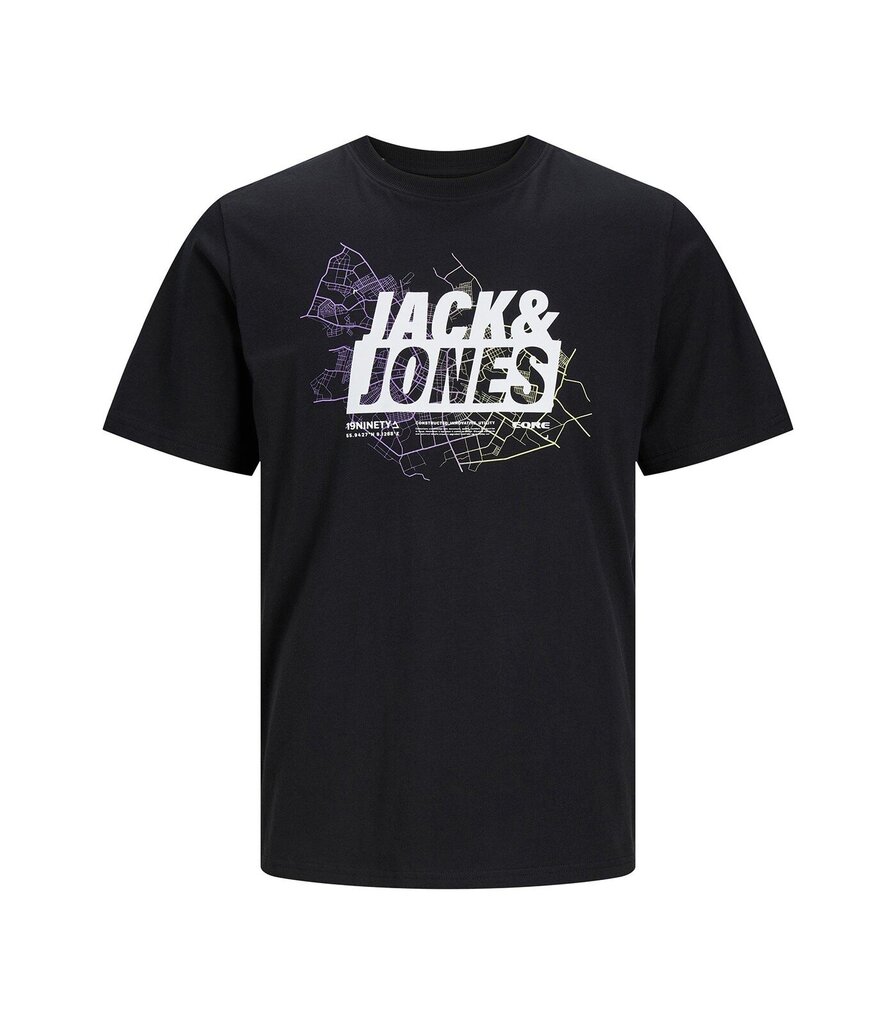 Jack & Jones meeste T-särk 12252376*02, must hind ja info | Meeste T-särgid | kaup24.ee