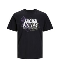 Jack & Jones laste T-särk 12254186*01, must 5715514945031 hind ja info | Poiste särgid | kaup24.ee