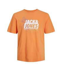 Jack & Jones laste T-särk 12254186*02, oranž 5715514945079 цена и информация | Рубашки для мальчиков | kaup24.ee