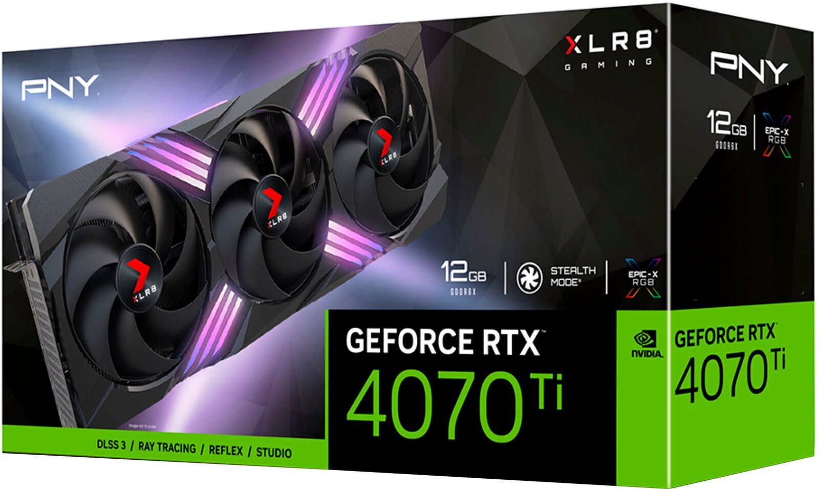 PNY GeForce RTX 4070 Ti 12GB GDDR6X XLR8 Gaming Verto Triple Fan (VCG4070T12TFXXPB1) hind ja info | Videokaardid (GPU) | kaup24.ee