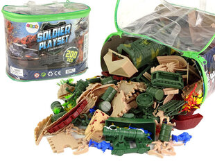 Sõjaväe mänguasjade komplekt Lean Toys, 200-osaline hind ja info | Poiste mänguasjad | kaup24.ee