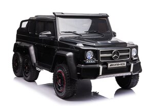 Двухместный электрический джип для детей Mercedes 6x6 12В, черный цена и информация | Электромобили для детей | kaup24.ee