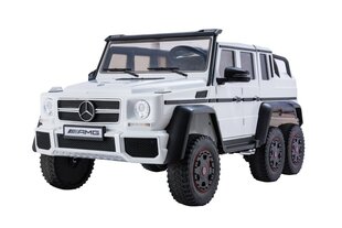 Двухместный электрический джип для детей Mercedes G63 6x6, белый цена и информация | Электромобили для детей | kaup24.ee