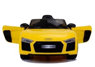 Одноместный электромобиль для детей Audi R8 Spyder, желтый цена и информация | Электромобили для детей | kaup24.ee