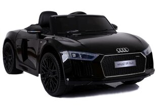 Одноместный электромобиль для детей Audi R8 Spyder, черный цена и информация | Электромобили для детей | kaup24.ee