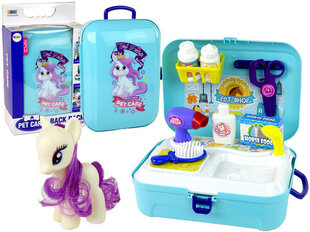 Loomade hooldamise mängukomplekt poniga Lean Toys hind ja info | Tüdrukute mänguasjad | kaup24.ee