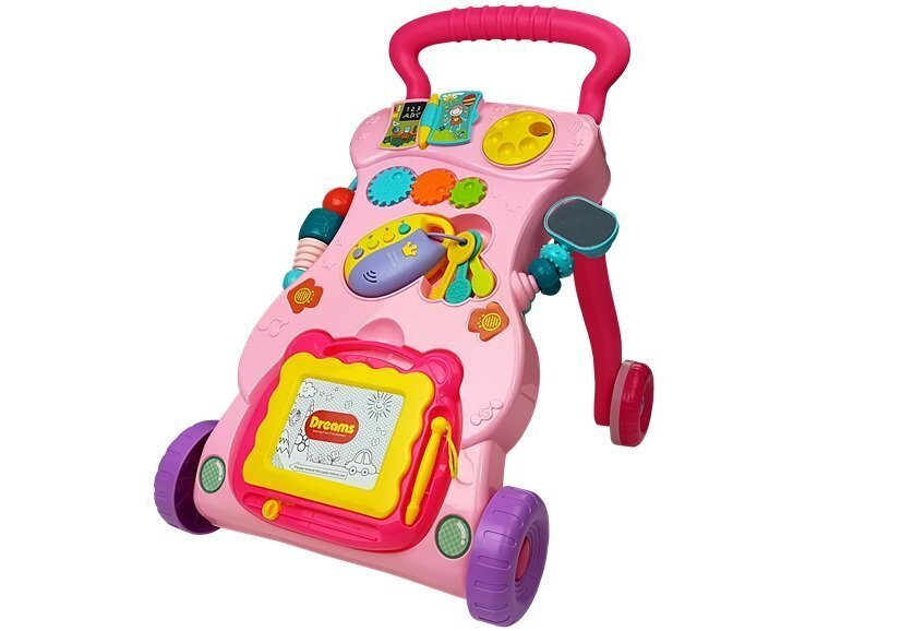 Lapsevanker koos joonistuslaua ja tarvikutega, roosa hind ja info | Imikute mänguasjad | kaup24.ee