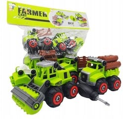 Kruvimasin Traktorid, 4 tk цена и информация | Игрушки для мальчиков | kaup24.ee