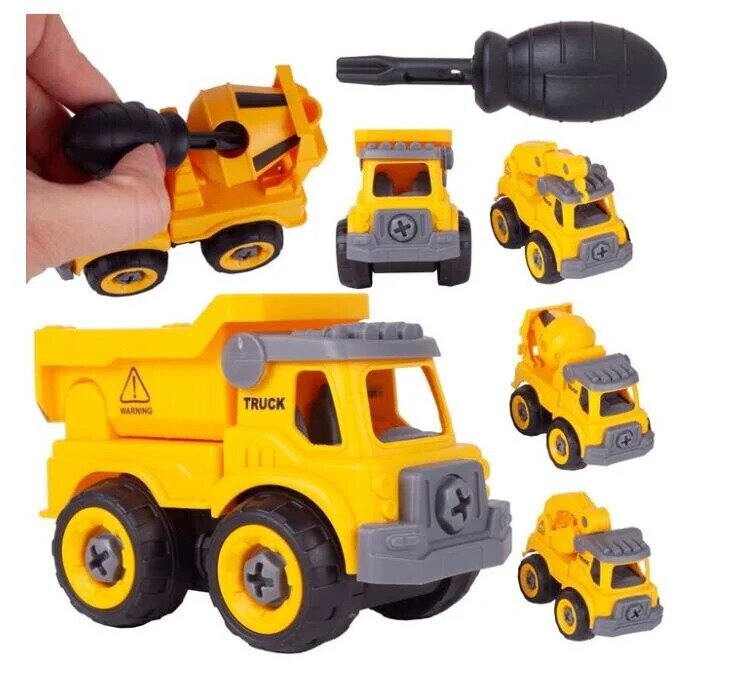 Konstruktor sõiduautod, kruvikeerajaga veoautod, 4 tk цена и информация | Poiste mänguasjad | kaup24.ee