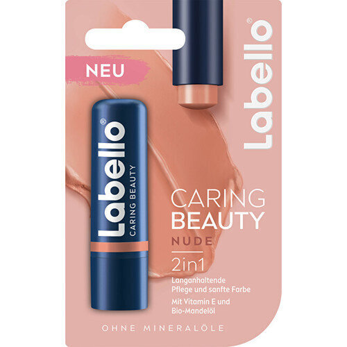 Huulepalsam Labello Caring Beauty Nude Balm, 5,5 ml hind ja info | Huulepulgad, -läiked, -palsamid, vaseliin | kaup24.ee