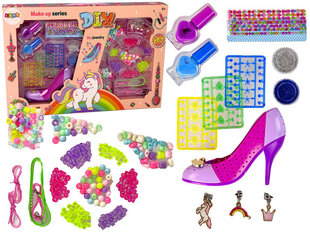 Värviline küünte- ja ehetekomplekt Lean Toys hind ja info | Tüdrukute mänguasjad | kaup24.ee