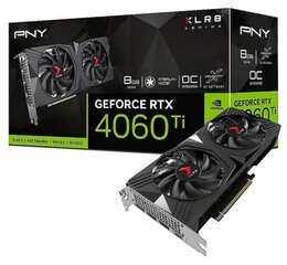 PNY RTX 4060 Ti Verto Dual Fan (VCG4060T8DFXPB1-O) цена и информация | Видеокарты | kaup24.ee