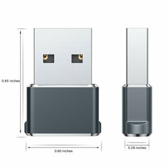Кабель USB A — USB C FJYQOP-dfsfgh78 Серый (Пересмотрено A+) цена и информация | Кабели и провода | kaup24.ee