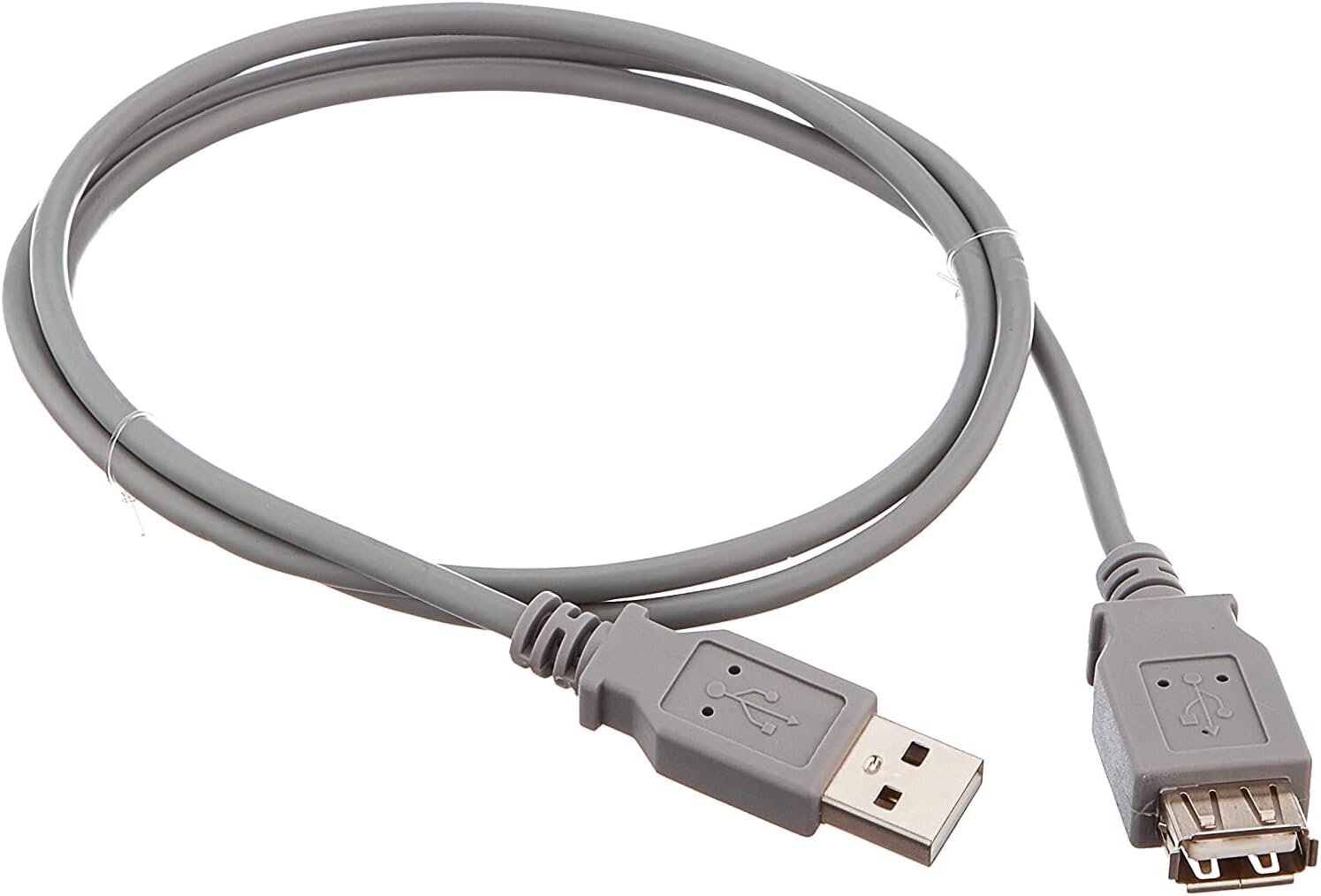 PremiumCord USB 2.0 pikenduskaabel 1m, kiire andmekaabel kuni 480Mbit/s, laadimiskaabel, USB 2.0 tüüpi pesa pistikutel, 2x varjestatud, halli värvi, pikkus 1m, CUPAA1, hind ja info | Kaablid ja juhtmed | kaup24.ee