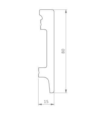 Põrandaliist Pergo PGHSK80PAINT, 2400x15x80 mm, valge, 1 tk hind ja info | Põrandaliistud ja paigaldustarvikud | kaup24.ee