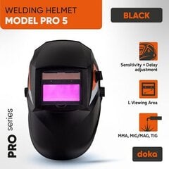 Сварочная маска автоматическая DOKA PRO 5 цена и информация | Головные катушки | kaup24.ee