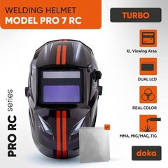 Сварочная маска автоматическая DOKA PRO 7 RC Turbo цена и информация | Головные катушки | kaup24.ee
