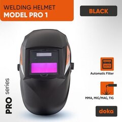 Сварочная маска автоматическая DOKA PRO 1 цена и информация | Защита головы | kaup24.ee