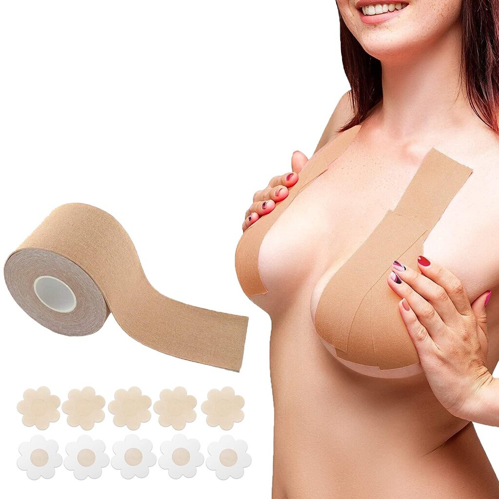 Rinnalint naistele Livman Boob Tape, pruun, 3,7cm, 5m цена и информация | Rinnahoidjad | kaup24.ee