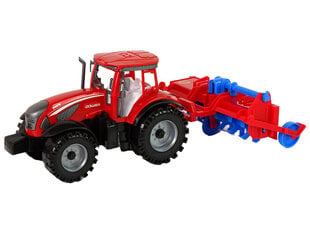 Adraga traktor Lean Toys, punane hind ja info | Poiste mänguasjad | kaup24.ee