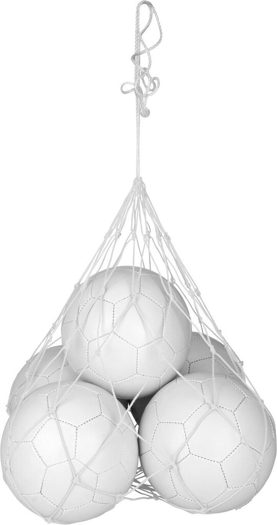 Pallivõrk jalgpallidele Avento 5 Balls, valge hind ja info | Jalgpalli varustus ja riided | kaup24.ee