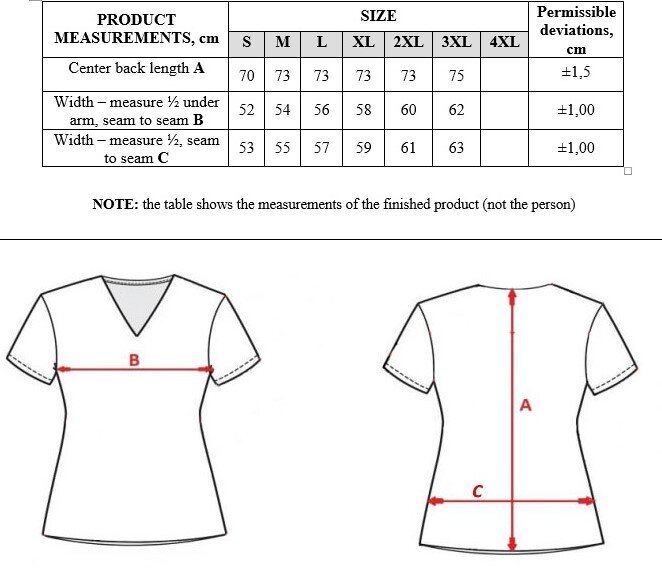 Meditsiiniline tuunika T-2C цена и информация | Meditsiiniriided | kaup24.ee