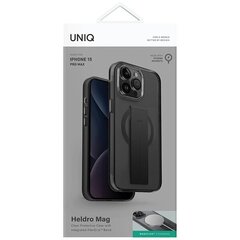 UNIQ etui Heldro Mag iPhone 15 Pro Max 6.7" Magclick Charging czarny|vapour smoke цена и информация | Чехлы для телефонов | kaup24.ee