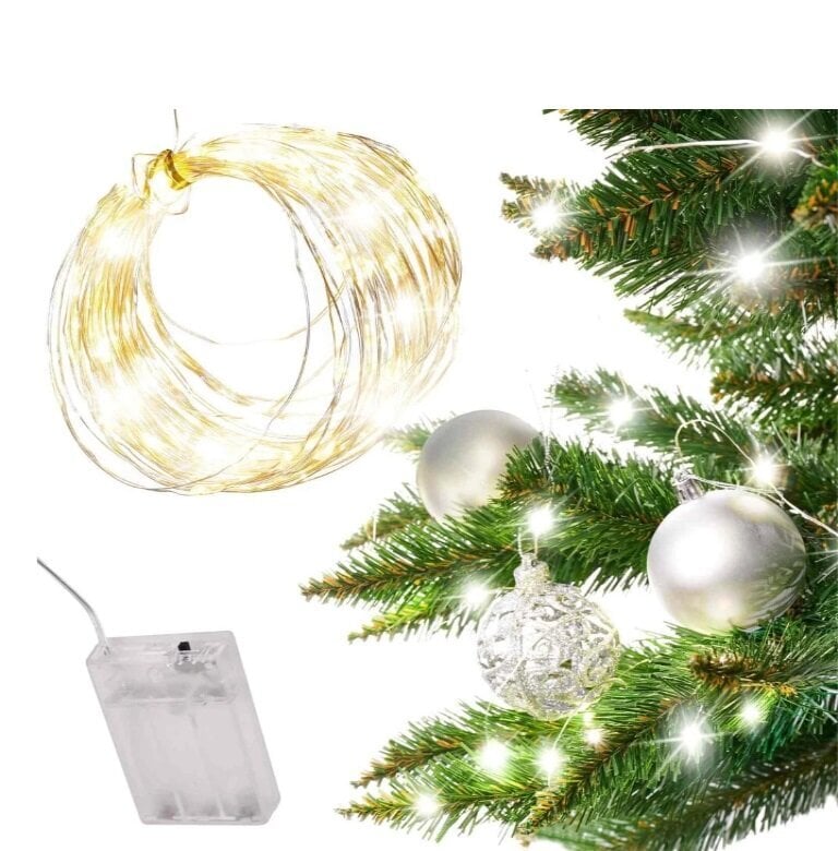 LED vanik patareidega, 50 LED, 5 aastat, soe ja valge värv hind ja info | Jõulutuled | kaup24.ee