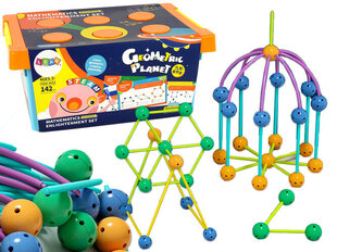 Ehitusklotside komplekt Geometric 3D Lean Toys, 142-osaline hind ja info | Klotsid ja konstruktorid | kaup24.ee