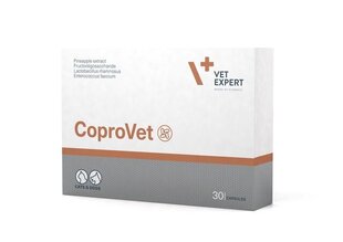 Дополнительный корм для пищеварения VetExpert CoproVet, 30 таблеток цена и информация | Пищевые добавки и анти-паразитные товары | kaup24.ee