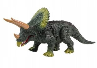 Dinozauras Triceratops su nuotolinio valdymo pultu ir efektais цена и информация | Развивающий мелкую моторику - кинетический песок KeyCraft NV215 (80 г) детям от 3+ лет, бежевый | kaup24.ee