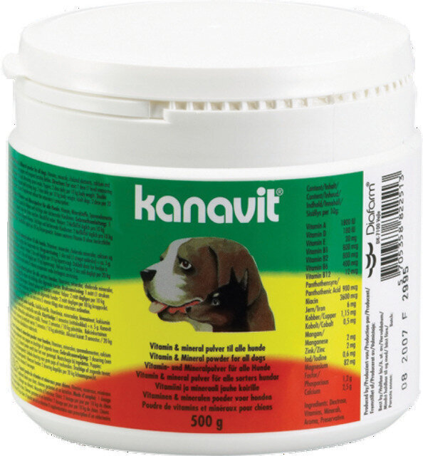 Toidulisand koertele Kanavit, 500 g hind ja info | Toidulisandid ja parasiitide vastased tooted | kaup24.ee