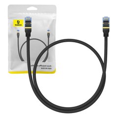 Braided network cable cat.7 Baseus Ethernet RJ45, 10Gbps, 0,5m (black) цена и информация | Кабели и провода | kaup24.ee