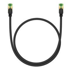 Braided network cable cat.8 Baseus Ethernet RJ45, 40Gbps, 0,5m (black) цена и информация | Кабели и провода | kaup24.ee