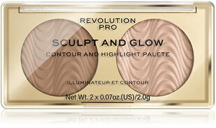 Kontuuripalett Makeup Revolution London Sculpt and Glow Desert Sky Pro, 4 g цена и информация | Пудры, базы под макияж | kaup24.ee