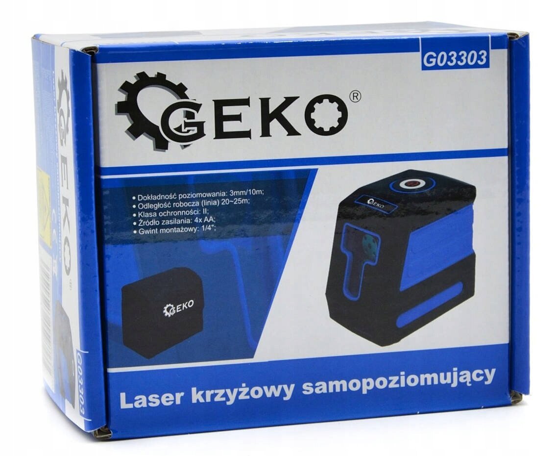 Ristjoonlaser Geko G03303 25m цена и информация | Käsitööriistad | kaup24.ee