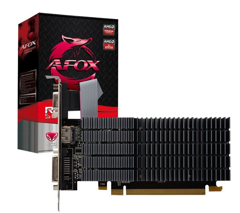 Afox Radeon R5 230 1GB DDR3 (AFR5230-1024D3L9) цена и информация | Videokaardid (GPU) | kaup24.ee