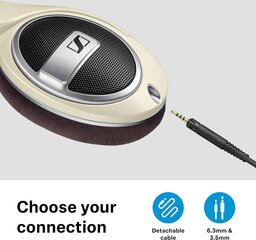 Премиум-накладные наушники аудиофильского уровня с открытой спиной Sennheiser HD 599 On-Ear Brown/White цена и информация | Наушники | kaup24.ee