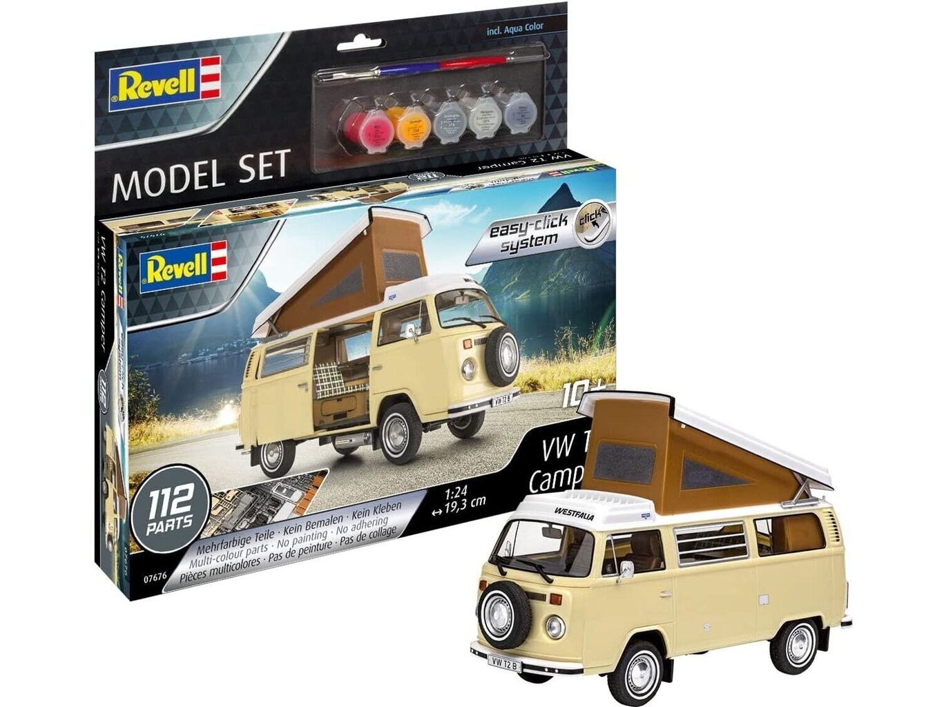 Revell - VW T2 Camper mudeli komplekt, 1/24, 67676 hind ja info | Klotsid ja konstruktorid | kaup24.ee