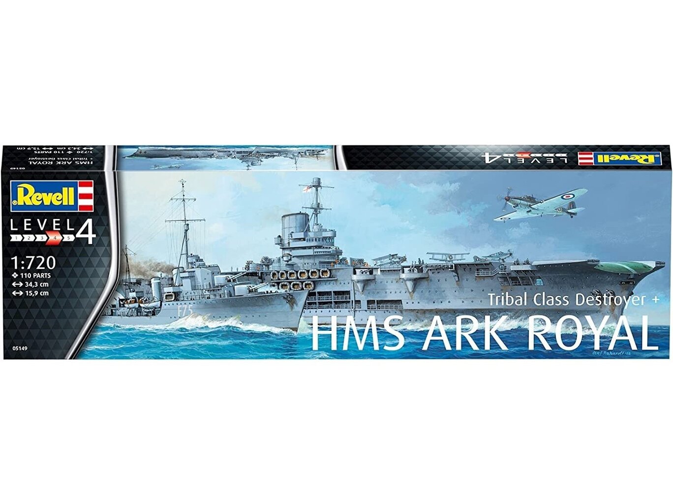 Revell - Tribal Class Destroyer + HMS Ark Royal, 1/720, 05149 цена и информация | Klotsid ja konstruktorid | kaup24.ee