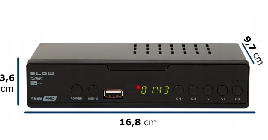 Tuner DVB-T2 Blow 4625FHD hind ja info | TV tüünerid | kaup24.ee