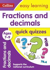 Fractions & Decimals Quick Quizzes Ages 7-9: Ideal for Home Learning цена и информация | Книги для подростков и молодежи | kaup24.ee