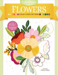 ColorMaps Flowers: Color-Coded Patterns Adult Coloring Book цена и информация | Книги об искусстве | kaup24.ee
